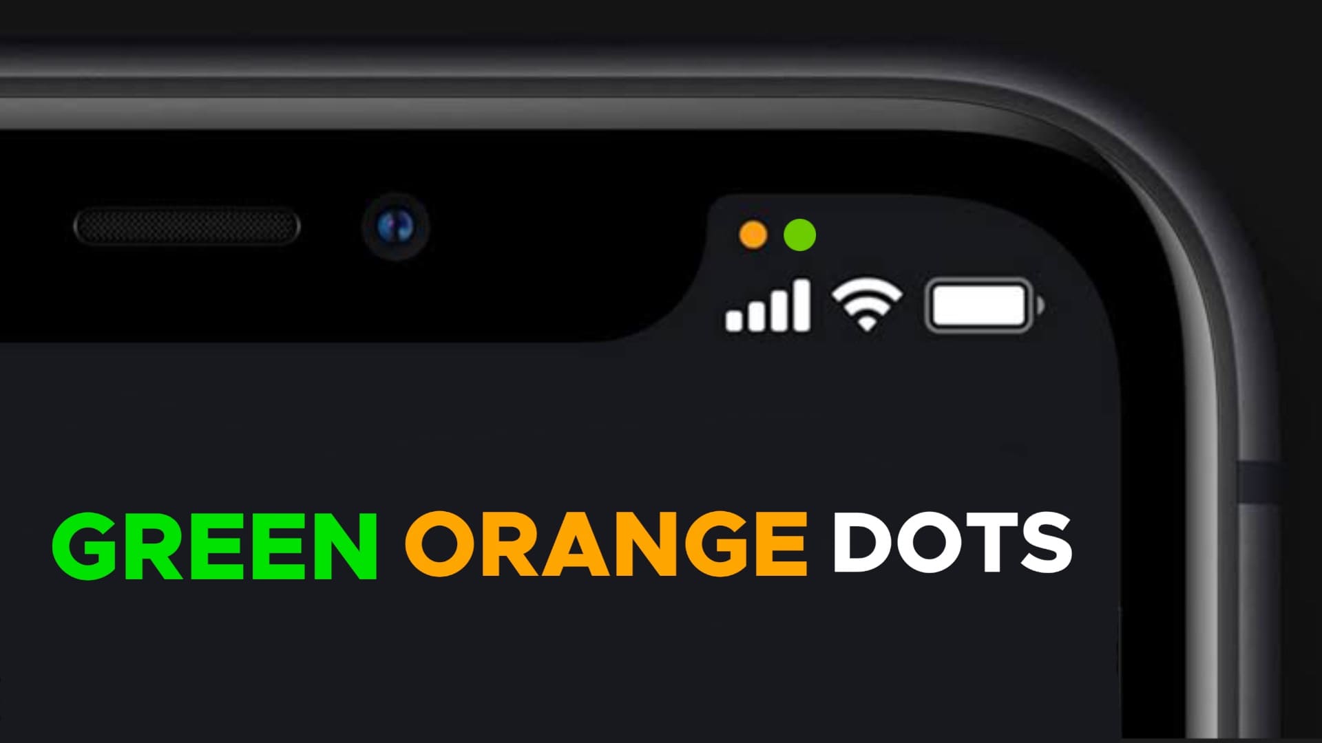 orange dot in iphone