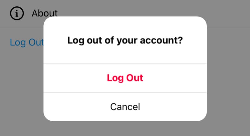 Confirm Log Out