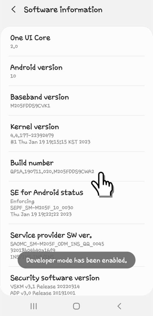 Enable Developer Options on Android