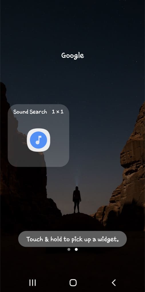 Add Google Sound widget to your home screen