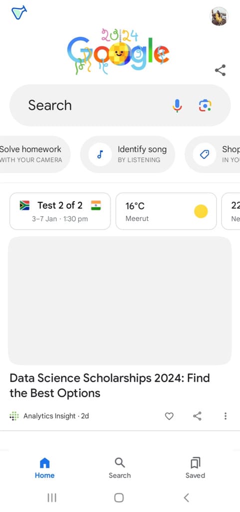 Identify song option in Google app