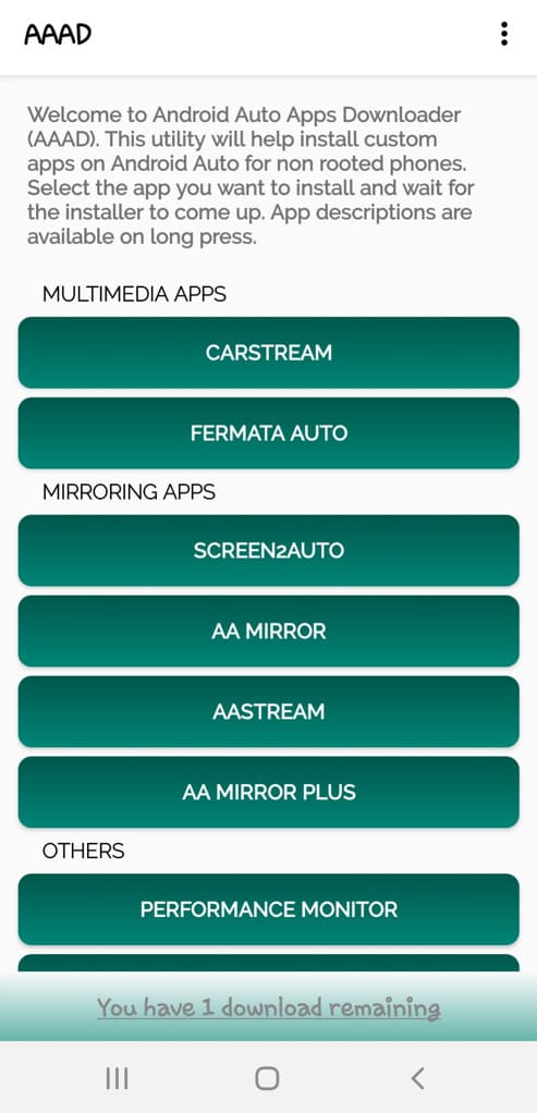 Install CarStream app