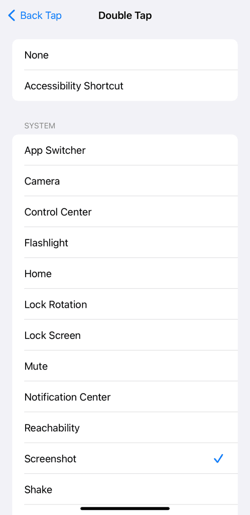 Add screenshot to Backtap on iPhone