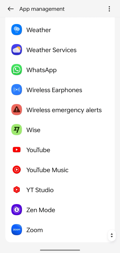 Find WhatsApp in app list