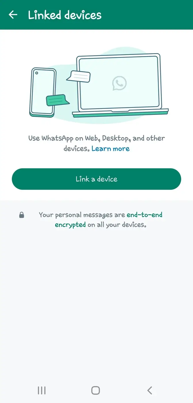 Link a device on WhatsApp