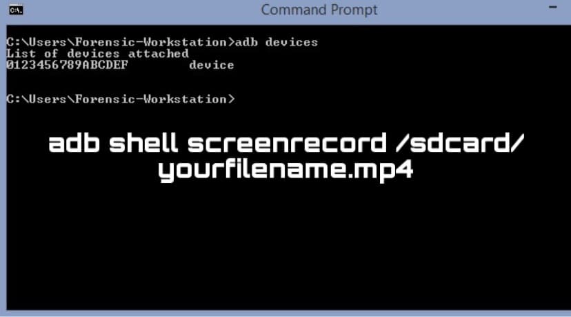Record screen on Android using ADB commands