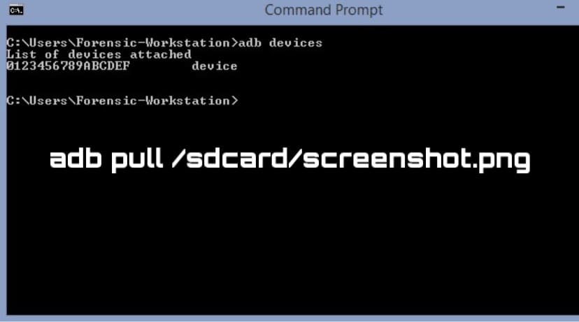Retrieve screeenshot from Android device to PC
