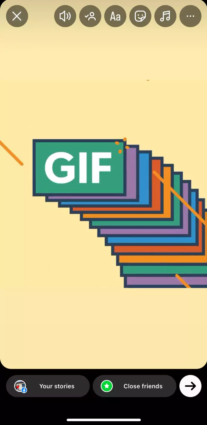 Edit GIF in Instagram Story editor