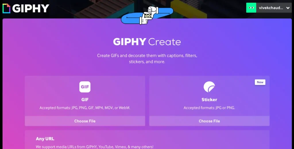 Upload your own GIF on GIPHY