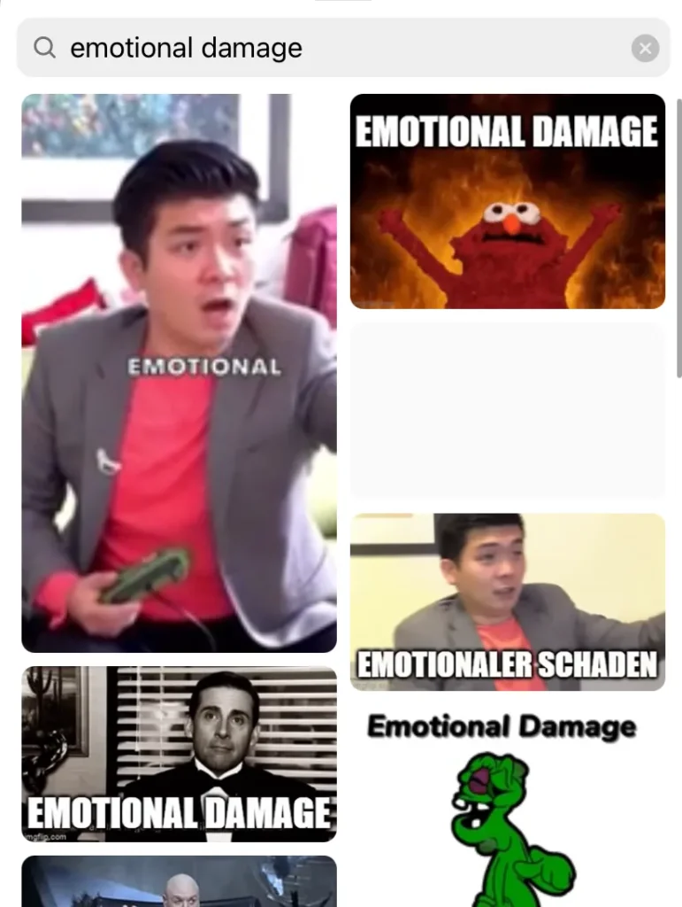 emotional damage instagram comment gif