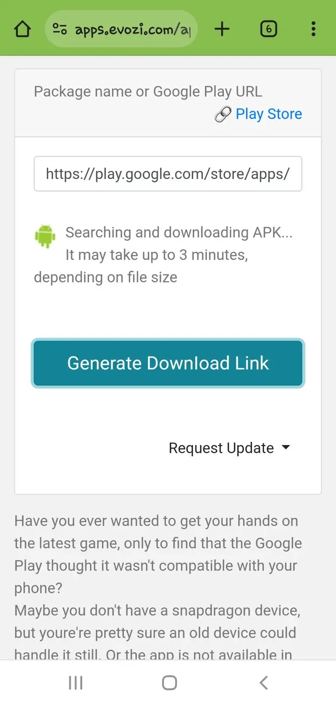 Generate APK download link