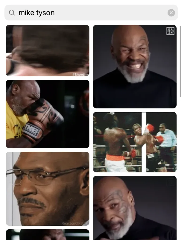 mike tyson instagram comment gif