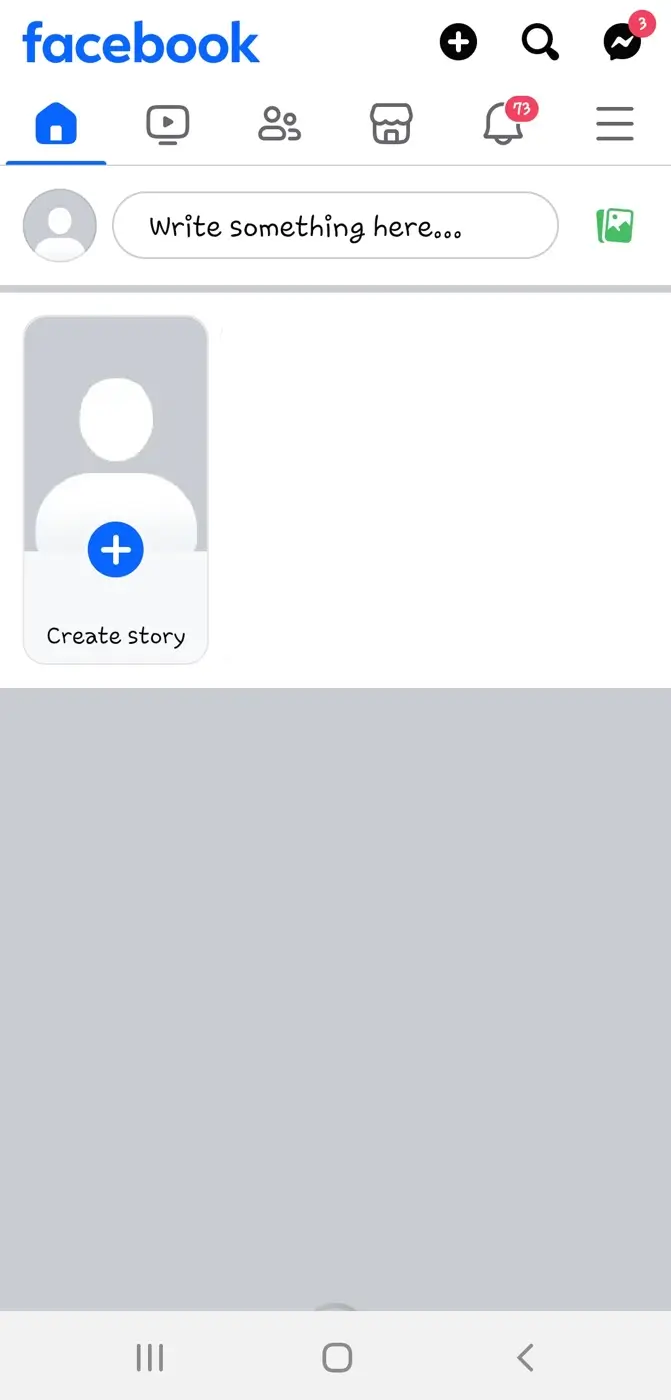 Tap messenger icon in Facebook app