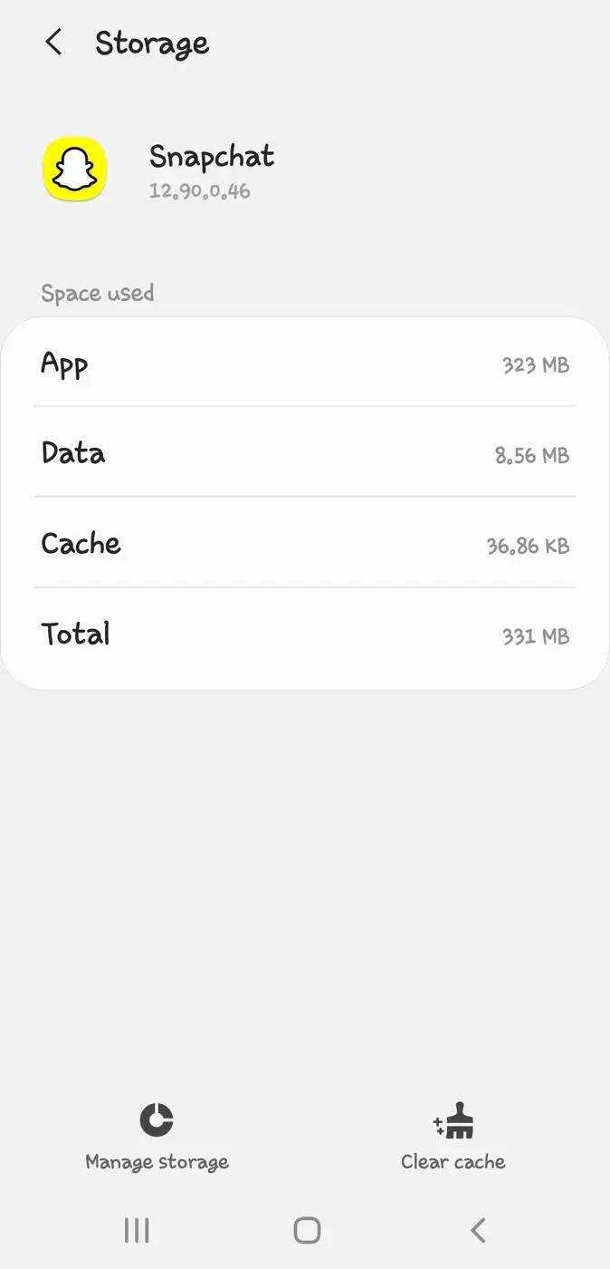 Clear Snapchat data