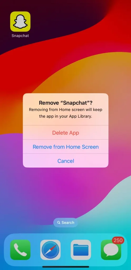 Delete and reinstall Snapchat