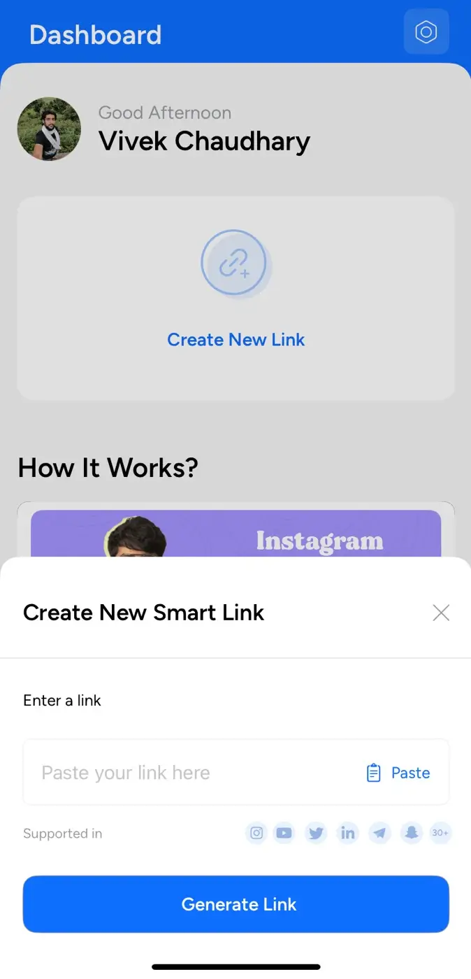 Generate smart YouTube link for Instagram that open in app directly