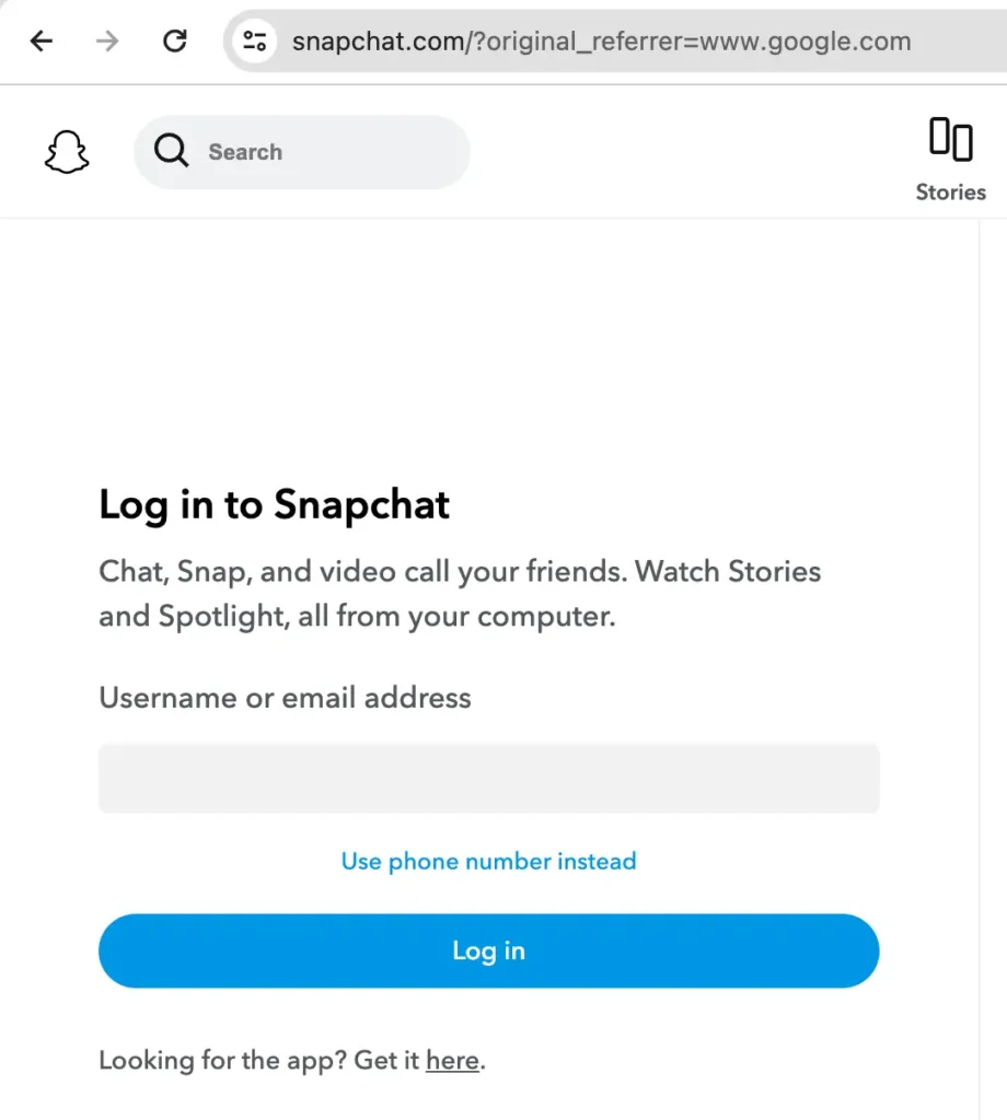 Use Snapchat Web