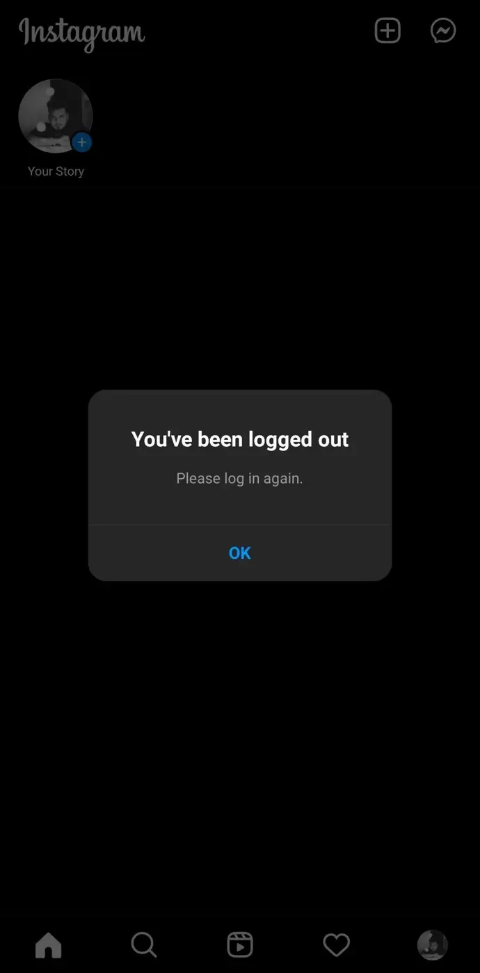 You’ve been logged out error on Instagram