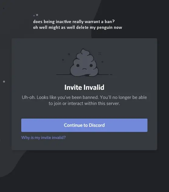 Banned from Discord server