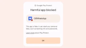 Harmful app blocked GBWhatsApp