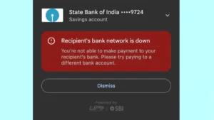 Fix Recipient’s bank network is down