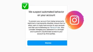 We suspect automated behaviour on your account Instagram