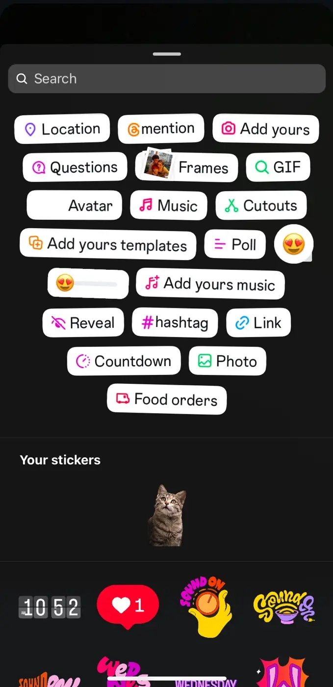 Add emoji reaction sticker