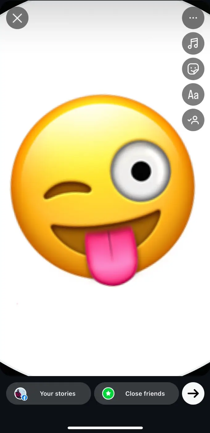 Make emoji reaction fill entire screen