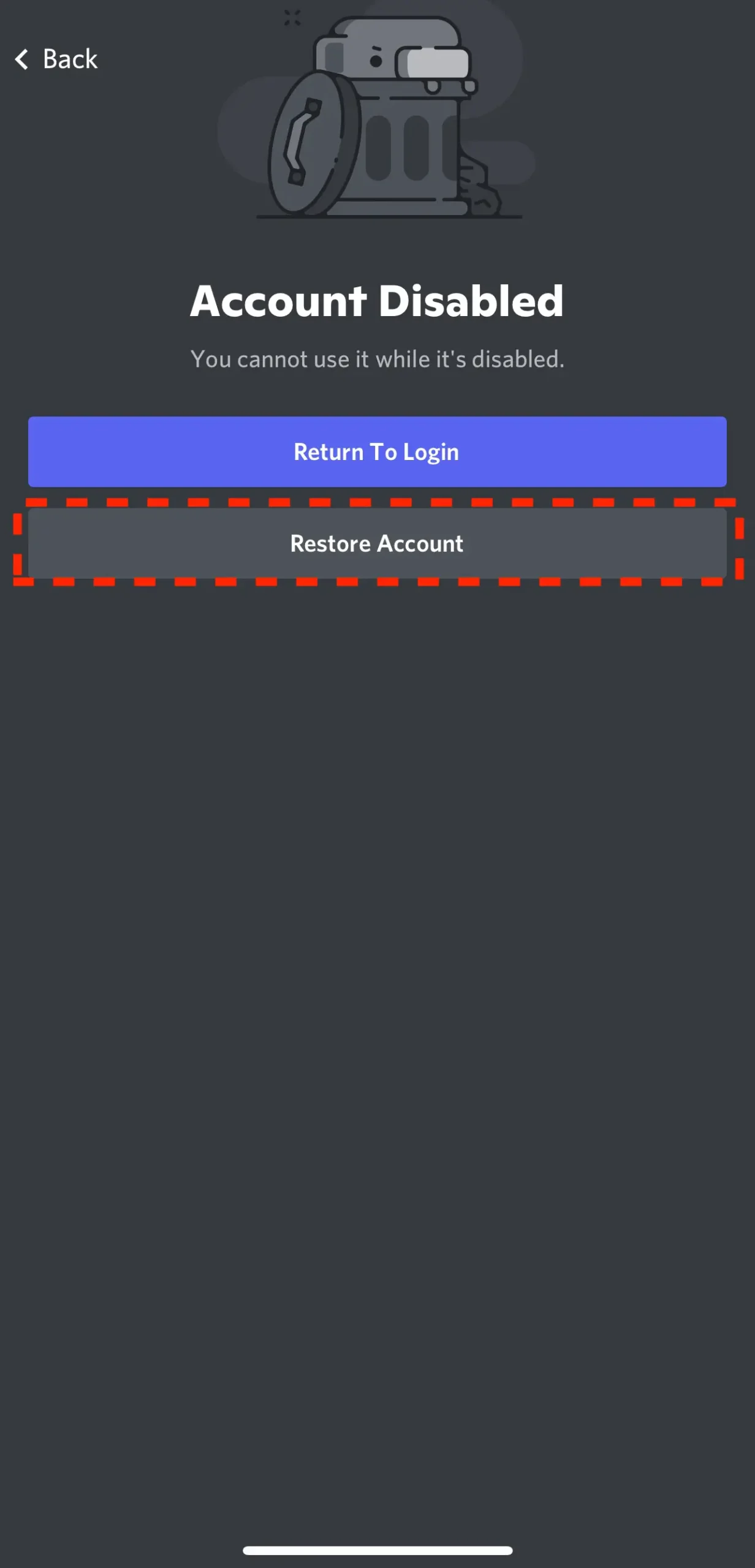 Reactivate your self disabled Discord account