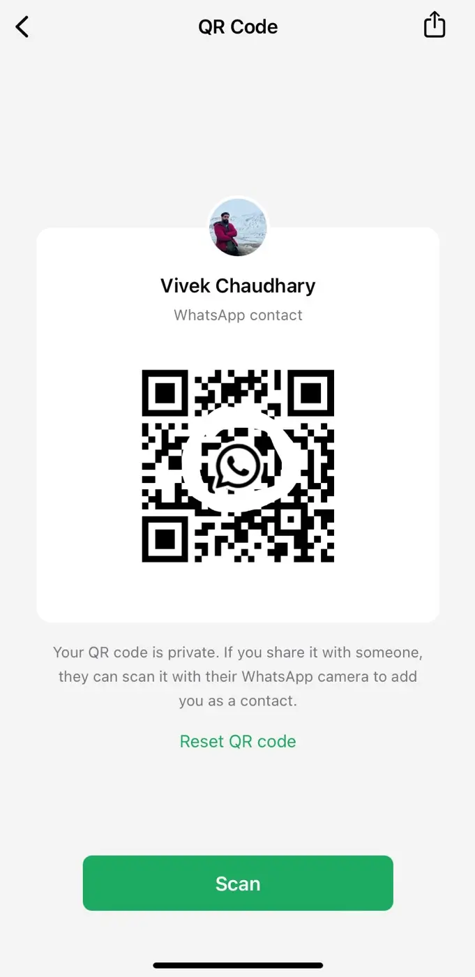 WhatsApp QR code