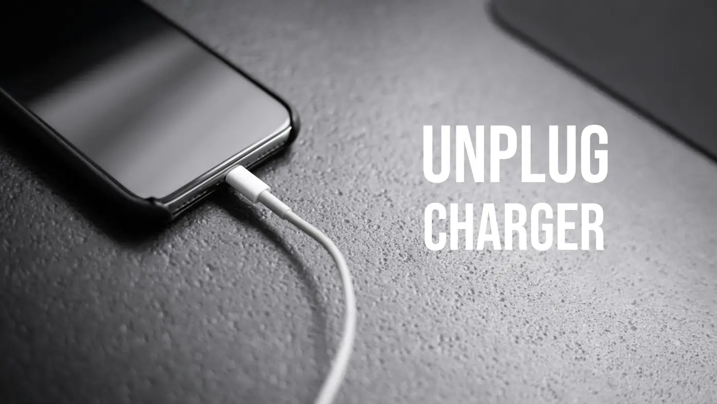 Unplug charger from iPhone