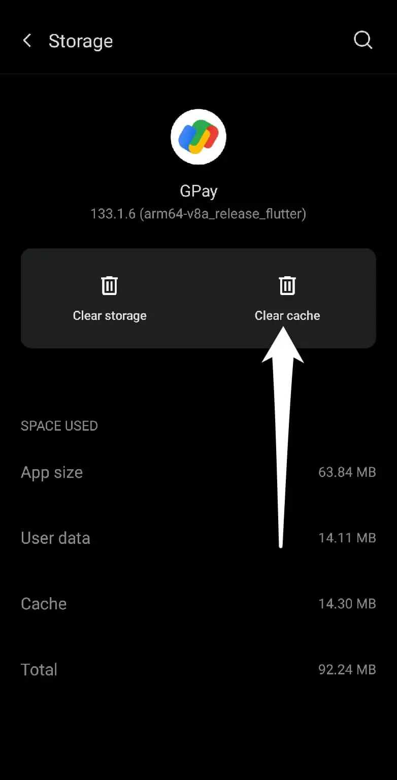 Clear app cache