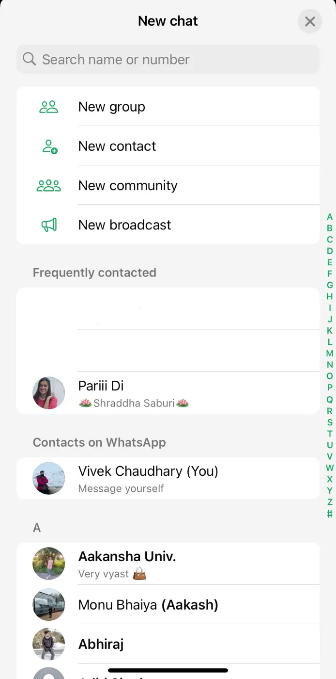 Add new contact to WhatsApp